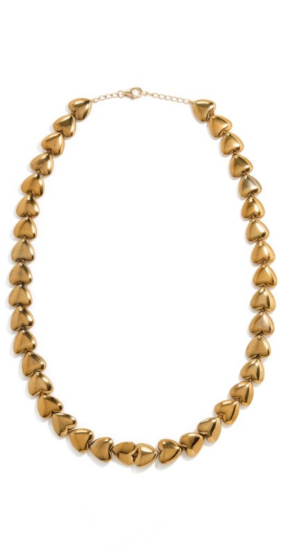 JIA JIA Hematite Golden Heart Necklace Gold