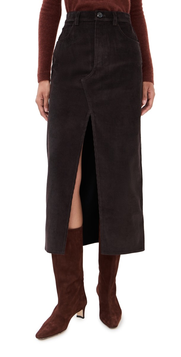 CO Corduroy Skirt Chocolate