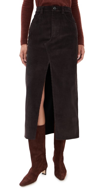 CO Corduroy Skirt Chocolate