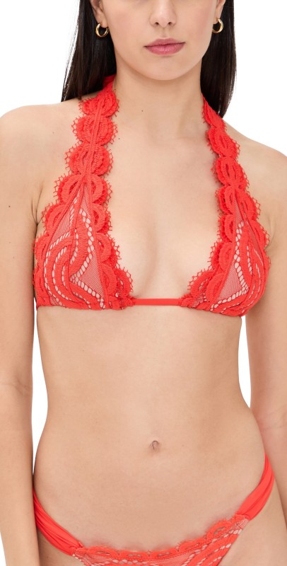 PQ Swim Lace Halter Bikini Top Passion