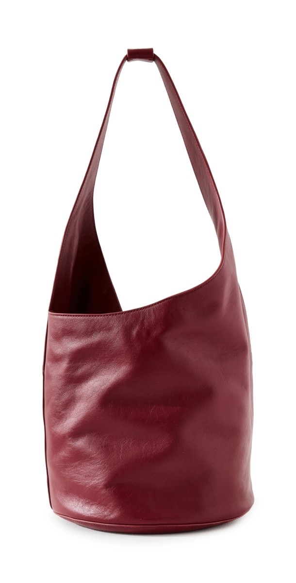 Reformation Medium Silvana Bucket Bag Cremis