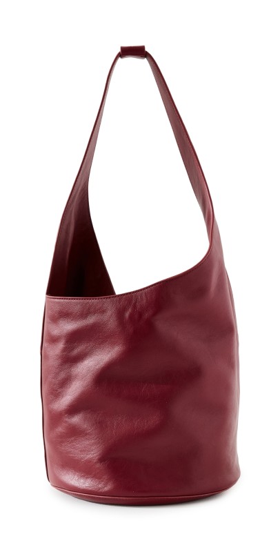 Reformation Medium Silvana Bucket Bag Cremis