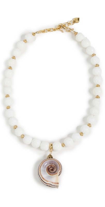 Brinker + Eliza Mykonos Necklace White/Shell