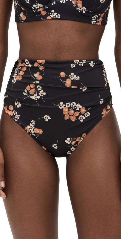 Sea Cerise Ruched Bikini Bottom Multi
