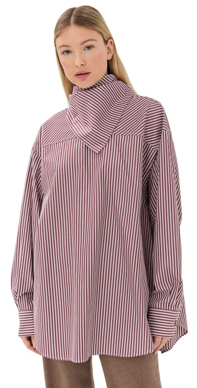 AMI Bandana Blouse Cerise/Blanc/Noir