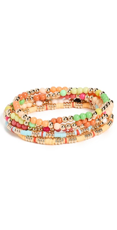 Roxanne Assoulin The Merry & Bright Bunch Bracelets Set of 6 Bright Mult