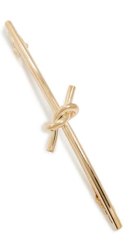 SHASHI Knot Barrette Gold