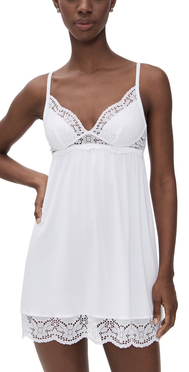 Eberjey Beatrix Slip Dress White