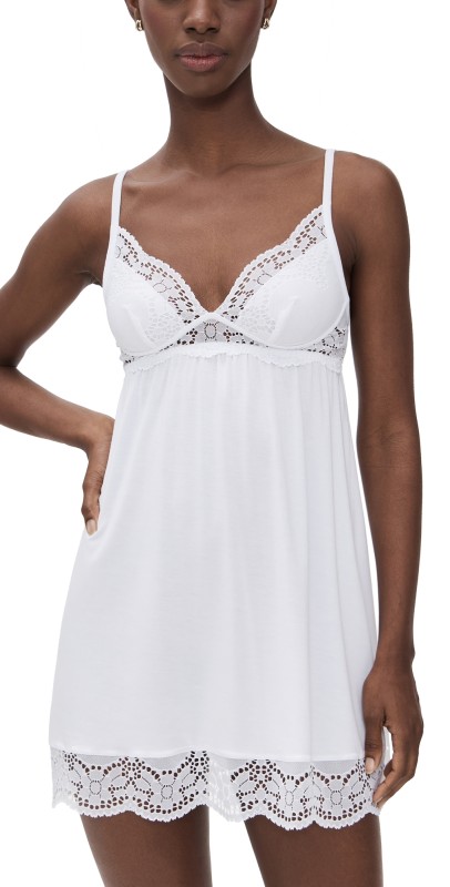 Eberjey Beatrix Slip Dress White