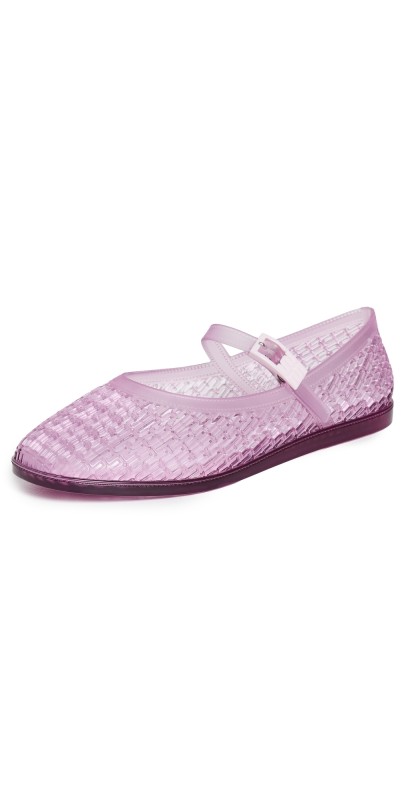 Melissa Harper Jelly Ballet Flats Clear Pink