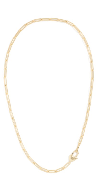 Gorjana Heart Padlock Necklace Gold