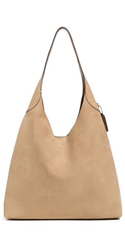 Coach Suede Brooklyn Shoulder Bag 39 B4/Sand