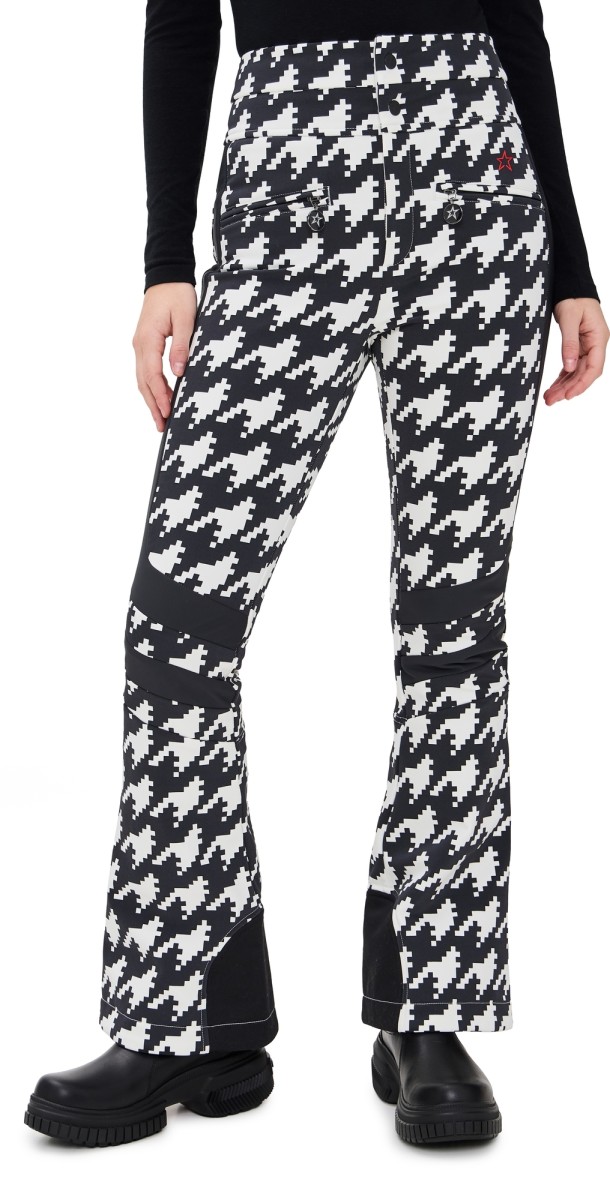 Perfect Moment Aurora High Waisted Flare Ski Pants Black/Snow White