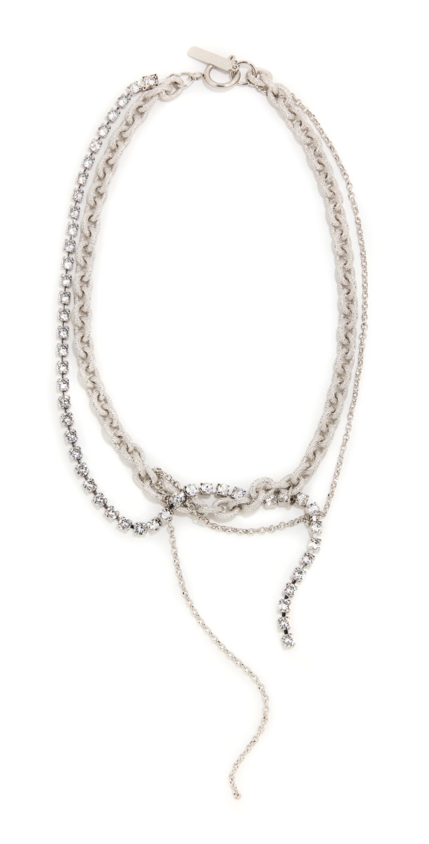 Justine Clenquet Daisy Necklace Palladium