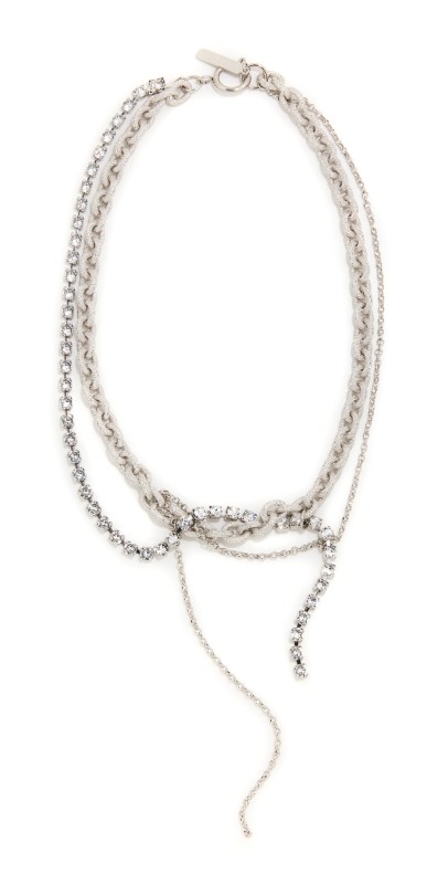 Justine Clenquet Daisy Necklace Palladium