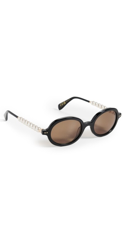 Lele Sadoughi Austin Pearl Sunglasses Jet 001
