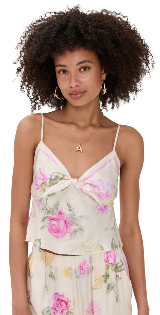 LoveShackFancy Emeraine Top Sunlit Rose
