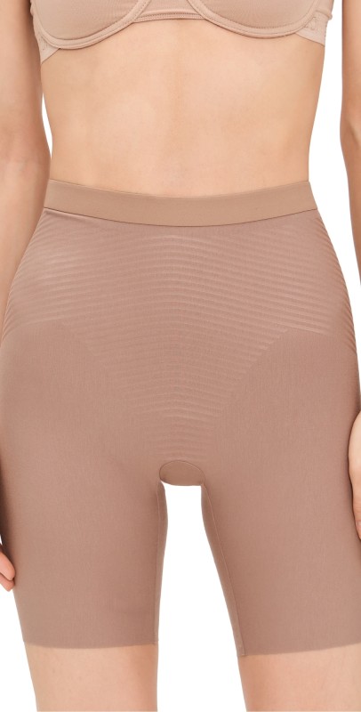 SPANX Midthigh Shorts Cafe au Lait