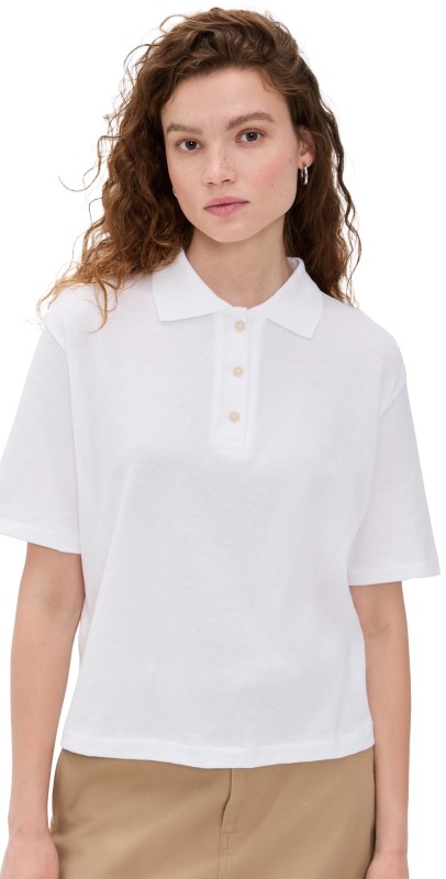Vince Easy Polo Optic White