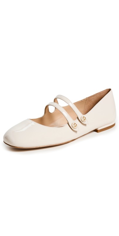 Coach Winley Mary Jane Flats Chalk