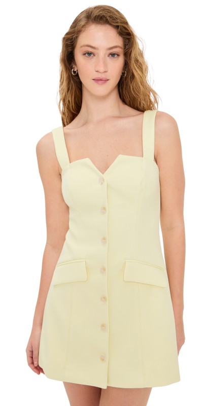 Madison the Label Bryony Mini Dress Lemon