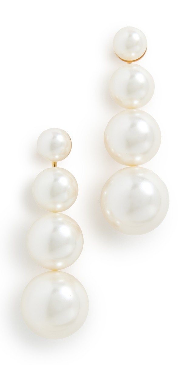 Jennifer Behr Palma Earrings Pearl