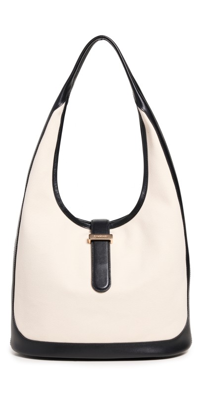 SIMKHAI Khai Canvas Hobo Black Ivory