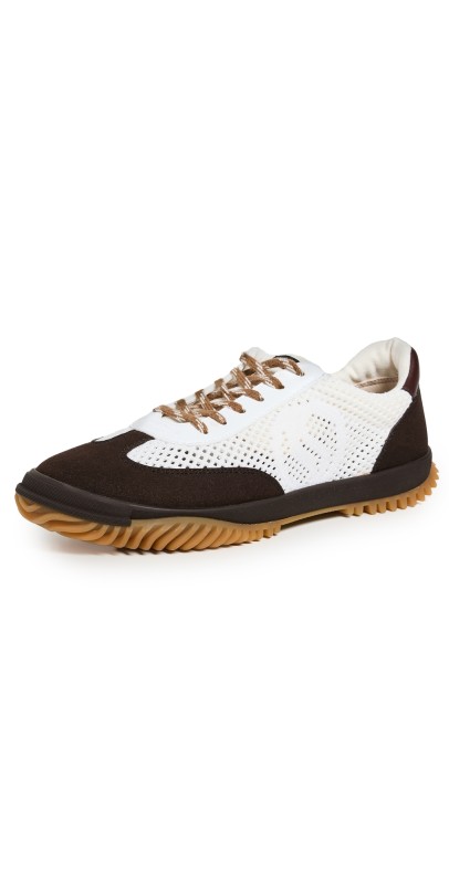 Stella McCartney S-Wave Sport Alt Suede Eco Alt Mat Sneakers Ecru/Brown