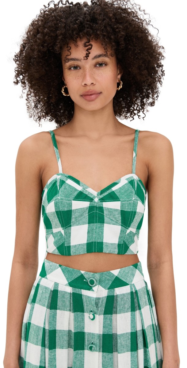 Hunter Bell Brookie Top Emerald Check