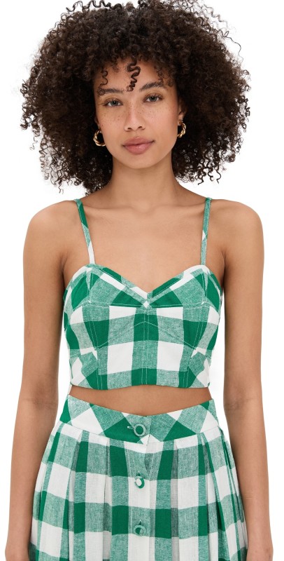 Hunter Bell Brookie Top Emerald Check