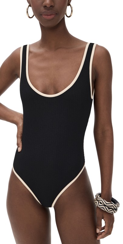 Johanna Ortiz Explorer One Piece Black/Ecru