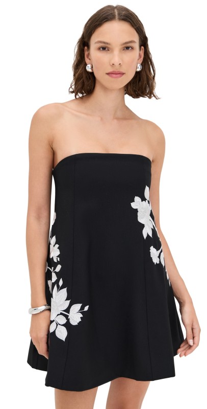 Cinq à Sept Trailing Floral Irla Dress Black/Ivory