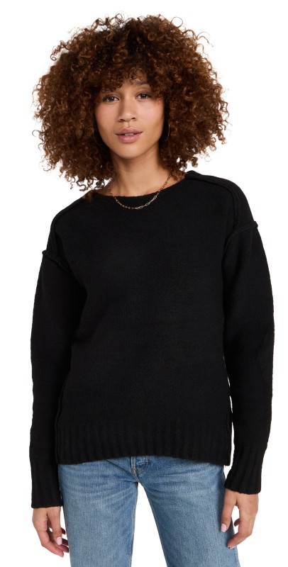 Free People Care Eastwood Tunic Sweater Black