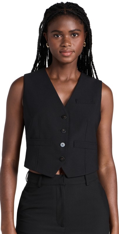 Veronica Beard Bennett Vest Black