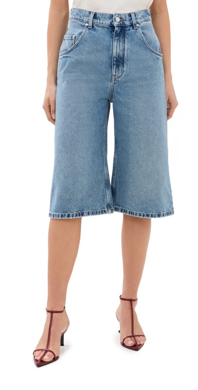 Stella McCartney Vintage Wash Denim Culottes Medium Vintage Blue