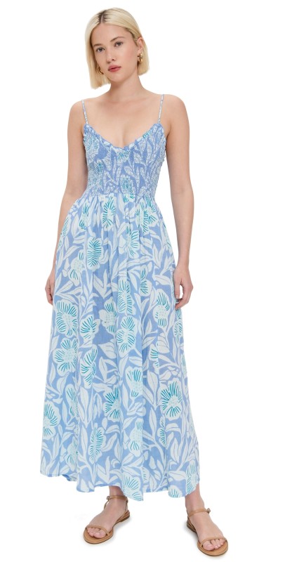Free People Sweet Nothings Midi Dress Gardenia Combo