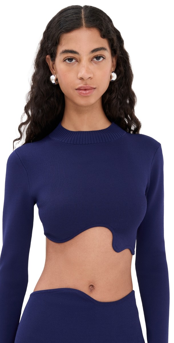 Christopher Esber Maparadita Long Sleeve Top Violet