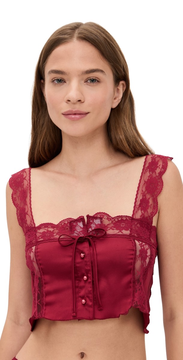Kat the Label Cindy Camisole Rhubarb