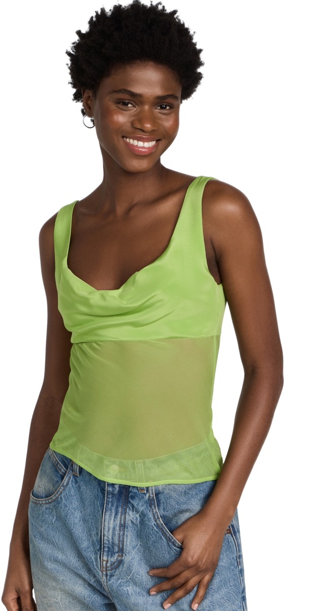 Christopher Esber Sheer Torso Cowl Tank Apple