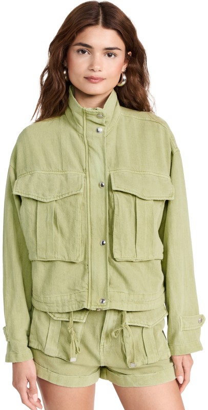 BLANKNYC Green Light Utility Jacket Green Light