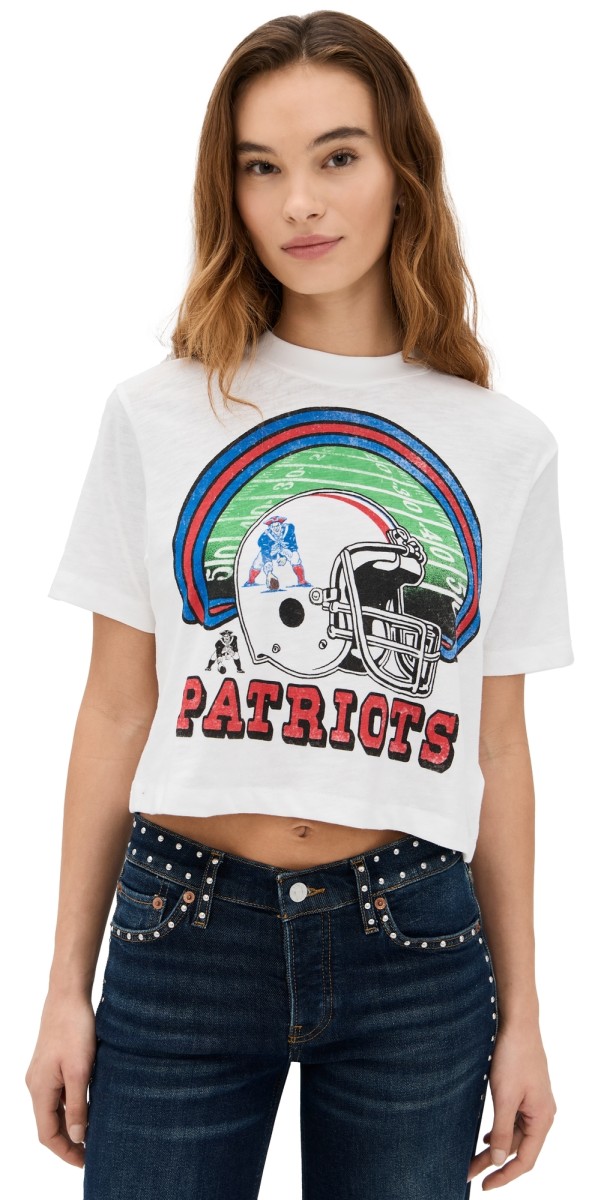Junk Food Patriots Thrill MN Crop Tee Vintage White