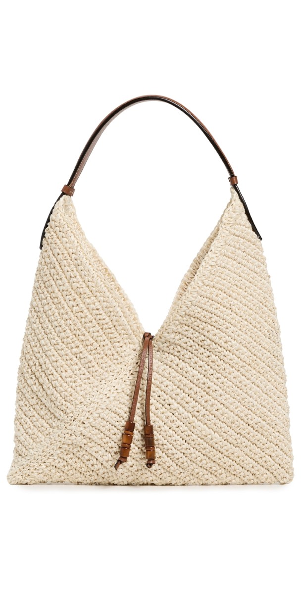Hunting Season Small Origami Bag Natural White/Cognac