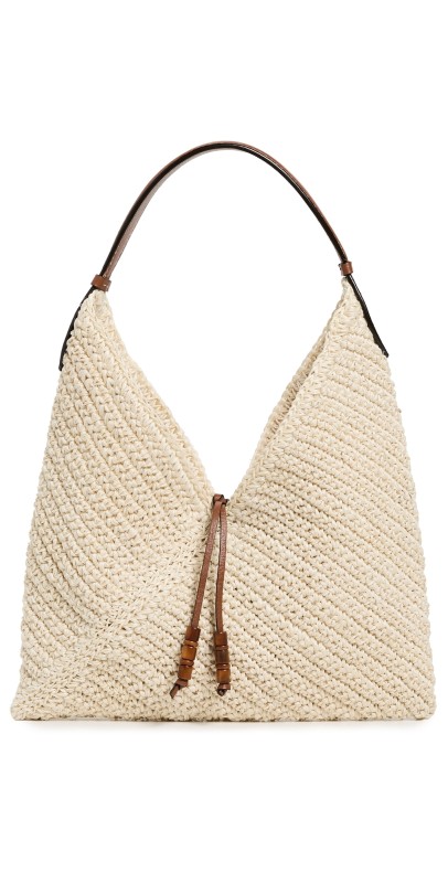 Hunting Season Small Origami Bag Natural White/Cognac