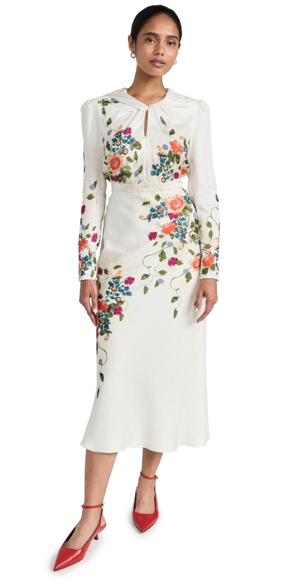 SALONI Claudia Dress Flori Bouquet Plmt