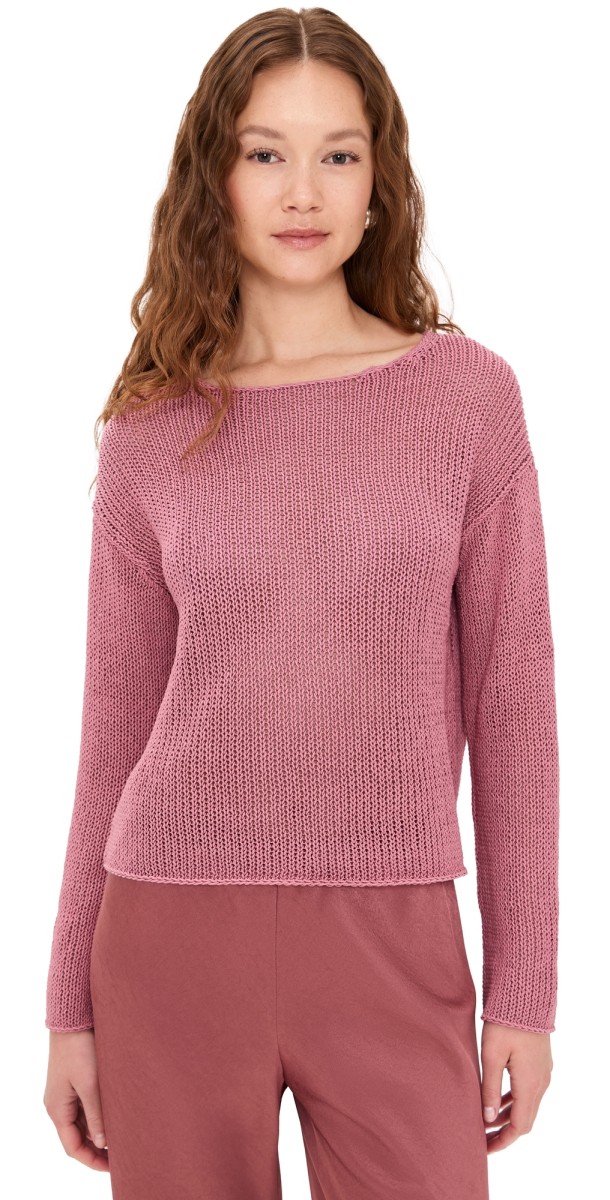 Vince Coated Cotton Pullover Peony Wood