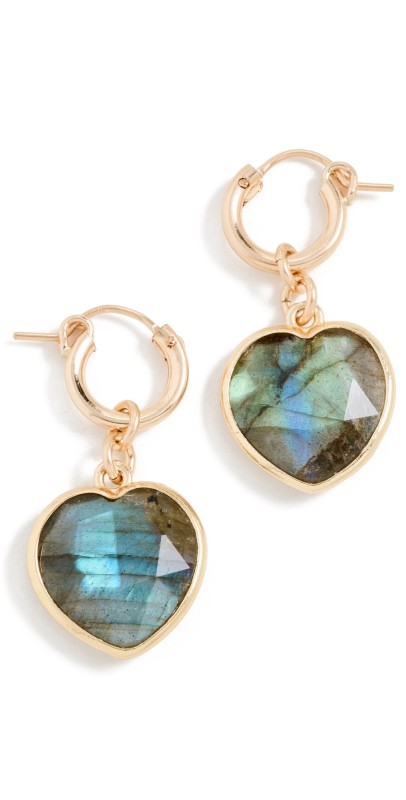 Brinker + Eliza Heartbeat Huggies Labradorite/Gold