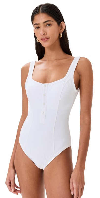 STAUD Paula One Piece Bright White