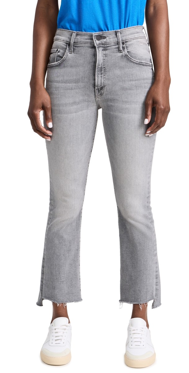 MOTHER The Insider Crop Step Fray Jeans Barely There