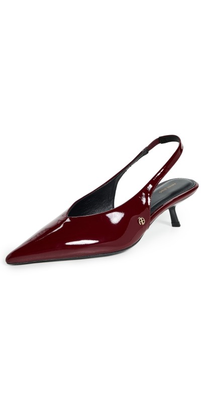 ANINE BING Hilda Slingback Pumps Burgundy