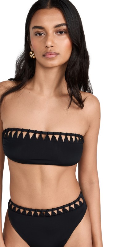 ViX Paula Hermanny Solid Leeza Bandeau Top Black